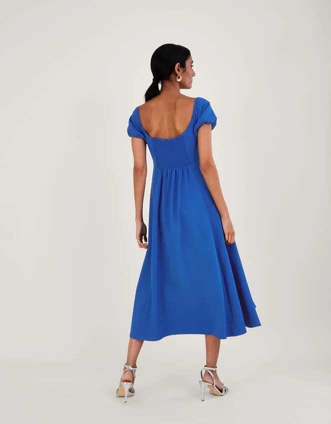 Women Katie Ring Detail Bardot Dress Blue Monsoon Occasionwear