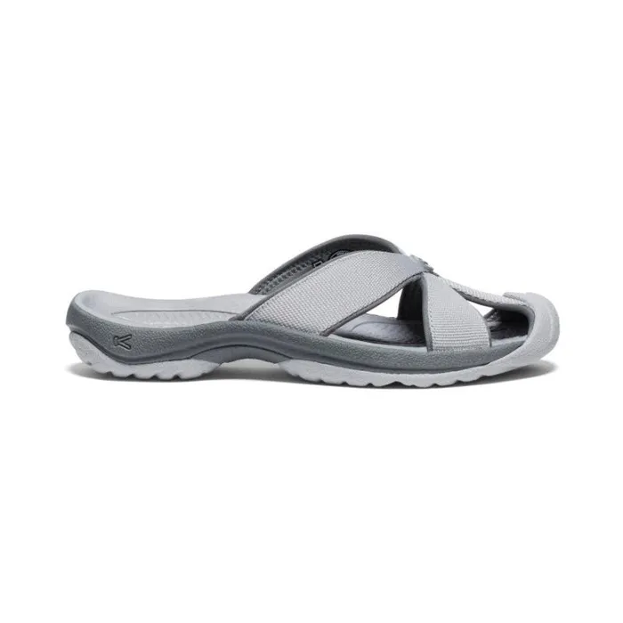 Women KEEN Casual Bali AlloySteel Grey Leather FlipFlop