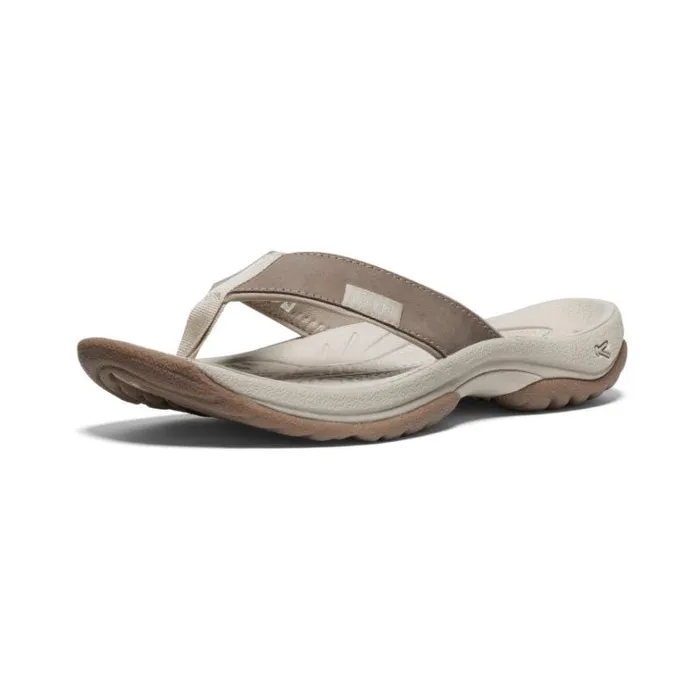 Women KEEN Casual Kona Flip BrindleSilver Birch Leather FlipFlop Women KEEN Casual Kona Flip BrindleSilver Birch Leather FlipFlop