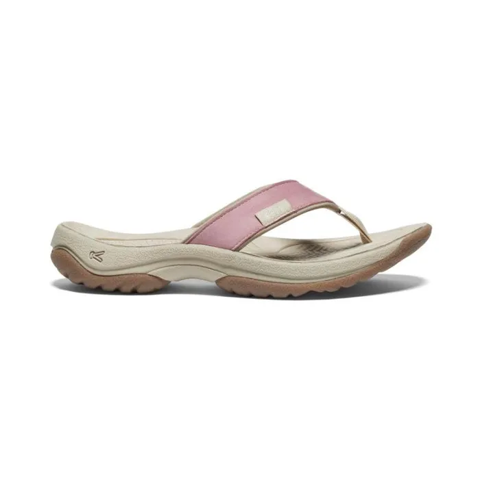 Women KEEN Casual Kona Flip Nostalgia RosePlaza Taupe Leather FlipFlop