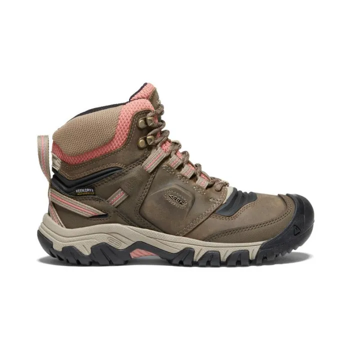 Women KEEN Hike Waterproof GreyOlive Hiking Boots 8211 Ridge Flex Mid