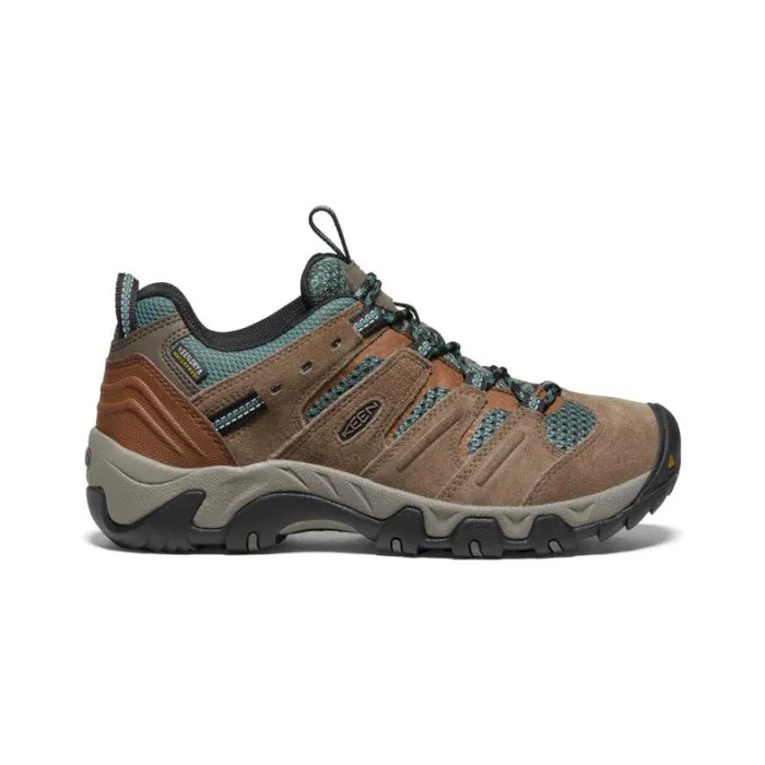 Women KEEN Shoes Headout Waterproof Brown Leather Hiking Shoe