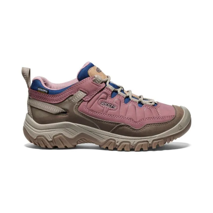 Women KEEN Shoes Targhee IV Waterproof Rose BrownPlaza Taupe Leather Hiking Shoe