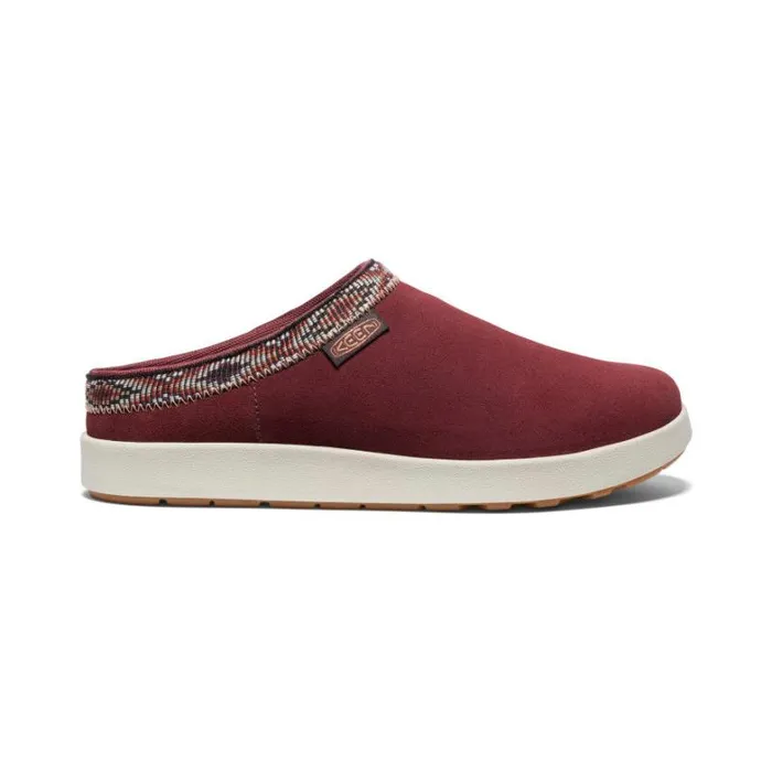 Women KEEN SlipOns Elle Suede Brown Leather Mule