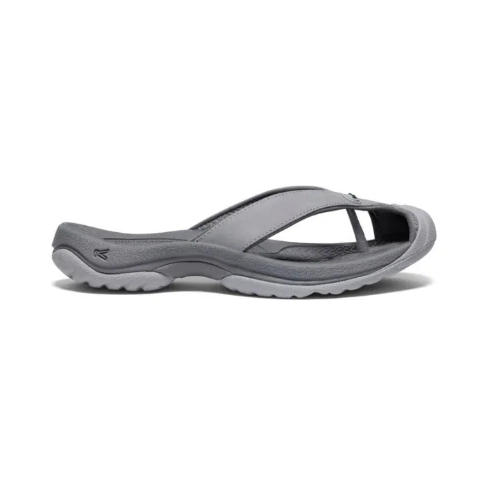 Women KEEN Water Waimea AlloyBlack Leather FlipFlop