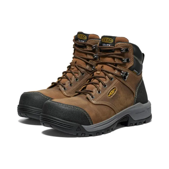 Women KEEN Work Boots and Shoes Evanston Boot 6quot Waterproof BisonBlack Leather Work Boot Women KEEN Work Boots and Shoes Evanston Boot 6quot Waterproof BisonBlack Leather Work Boot