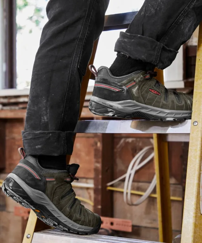 Women KEEN Work Boots and Shoes Flint II Steel Toe Cascade BrownSurf Spray Women KEEN Work Boots and Shoes Flint II Steel Toe Cascade BrownSurf Spray