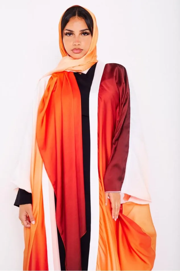Women Kimono Orange Dgrad Ample tole Orange Brentiny Paris Jackets