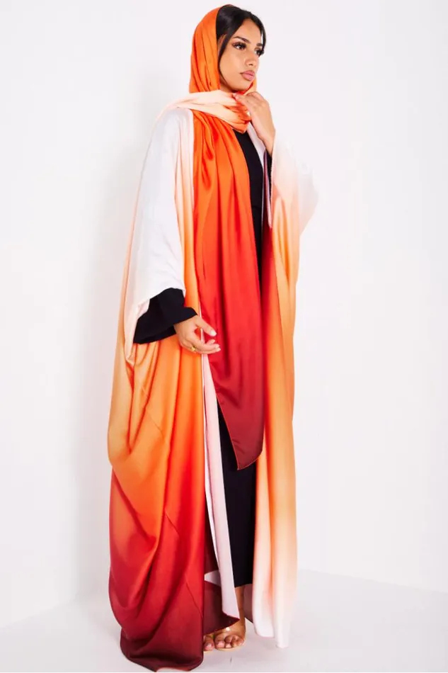 Women Kimono Orange Dgrad Ample tole Orange Brentiny Paris Jackets