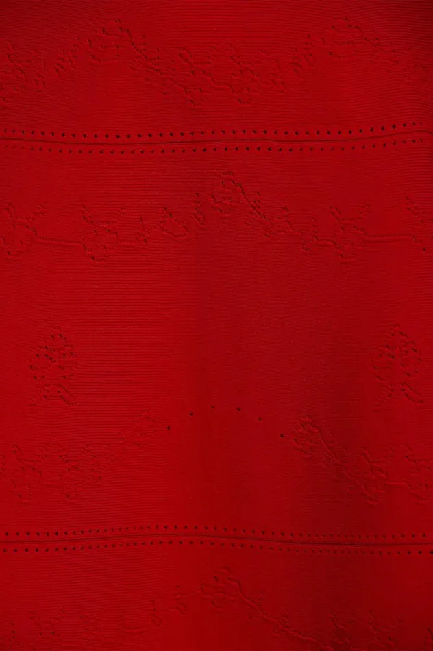 Women Knitwear Needle and Thread Pretty Pointelle Knit Ankle Gown Red