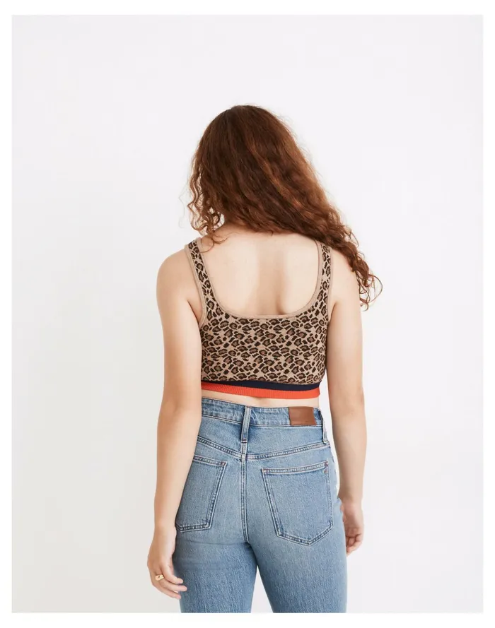 Women Kule Leopard Dede Crop Sweater Tank Leopard Madewell Sweaters Women Kule Leopard Dede Crop Sweater Tank Leopard Madewell Sweaters