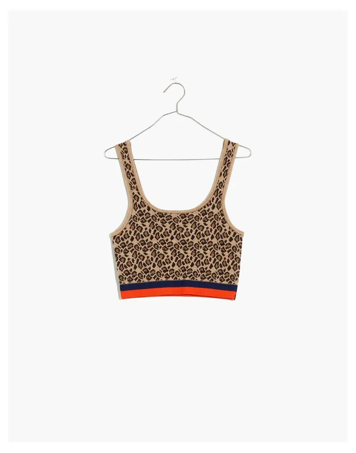 Women Kule Leopard Dede Crop Sweater Tank Leopard Madewell Sweaters Women Kule Leopard Dede Crop Sweater Tank Leopard Madewell Sweaters