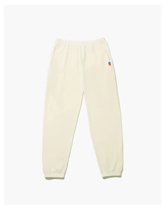 Women Kule The Velour Sweatpants Cream Cream Madewell Sweatshirts and Sweatpants