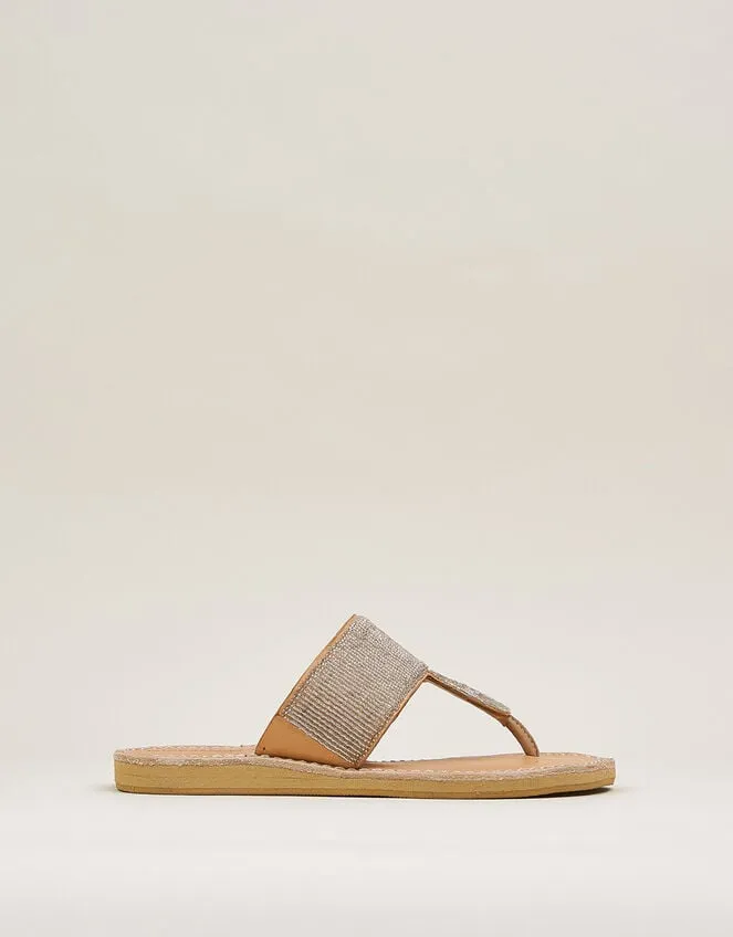 Women Laidback London Heron Leather Sandals Silver Monsoon Sandals