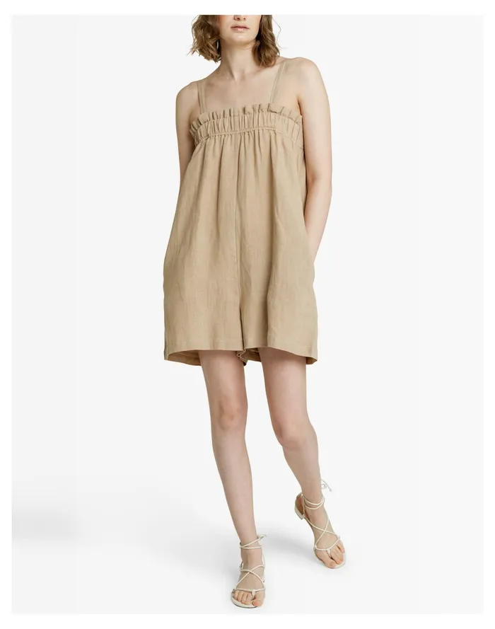 Women LAUDE The Label Thea Romper Ginger Clay Madewell Jumpsuits and Overalls