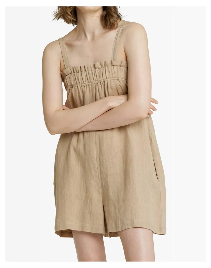 Women LAUDE The Label Thea Romper Ginger Clay Madewell Jumpsuits and Overalls Women LAUDE The Label Thea Romper Ginger Clay Madewell Jumpsuits and Overalls