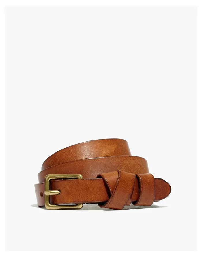 Women Leather Crisscross Skinny Belt English Saddle Madewell Belts
