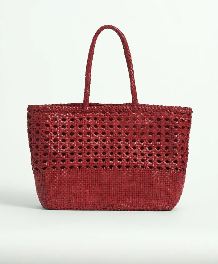 Women Leather Tote Bag Red Brooks Brothers Bags and Leather Goods