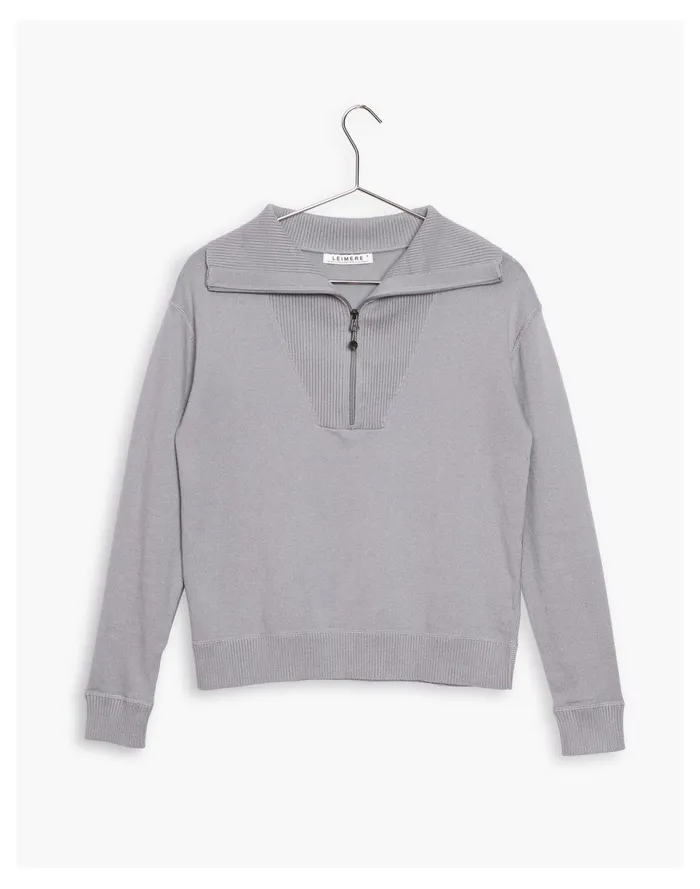 Women LEIMERE TISBURY HALF ZIP Grey Madewell Sweatshirts and Sweatpants Women LEIMERE TISBURY HALF ZIP Grey Madewell Sweatshirts and Sweatpants