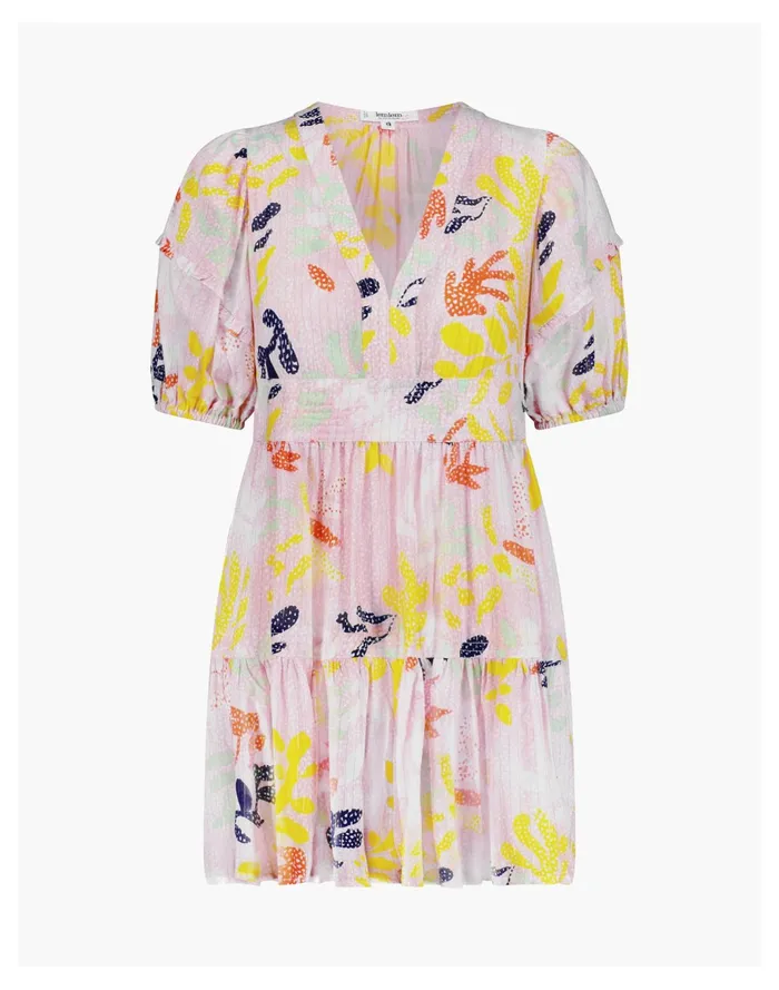 Women Lemlem Reef Flutter Sleeve Dress Pink Multi Madewell Dresses