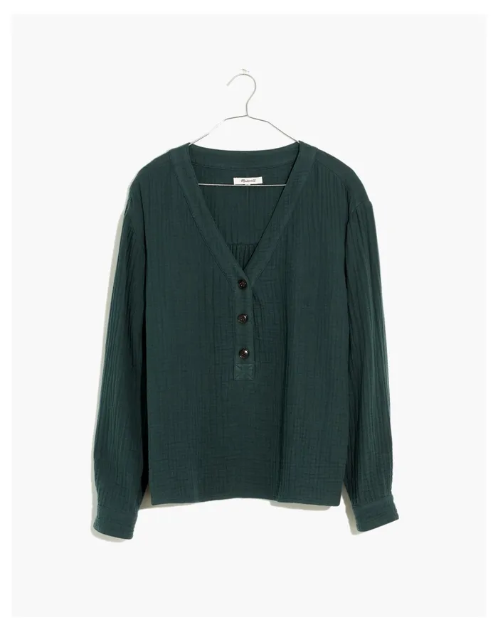 Women Lightspun Evert Top Midnight Green Madewell Tops and Shirts Women Lightspun Evert Top Midnight Green Madewell Tops and Shirts