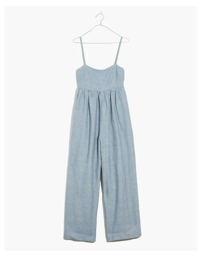Women Linen Blend Tie Back Wide Leg Jumpsuit Faded Shale Madewell Jumpsuits and Overalls Women Linen Blend Tie Back Wide Leg Jumpsuit Faded Shale Madewell Jumpsuits and Overalls