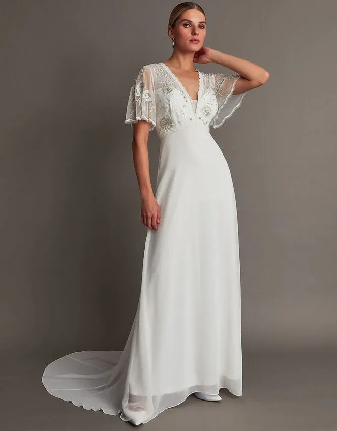 Women Liz Embroidered Bridal Dress Ivory Monsoon Dresses