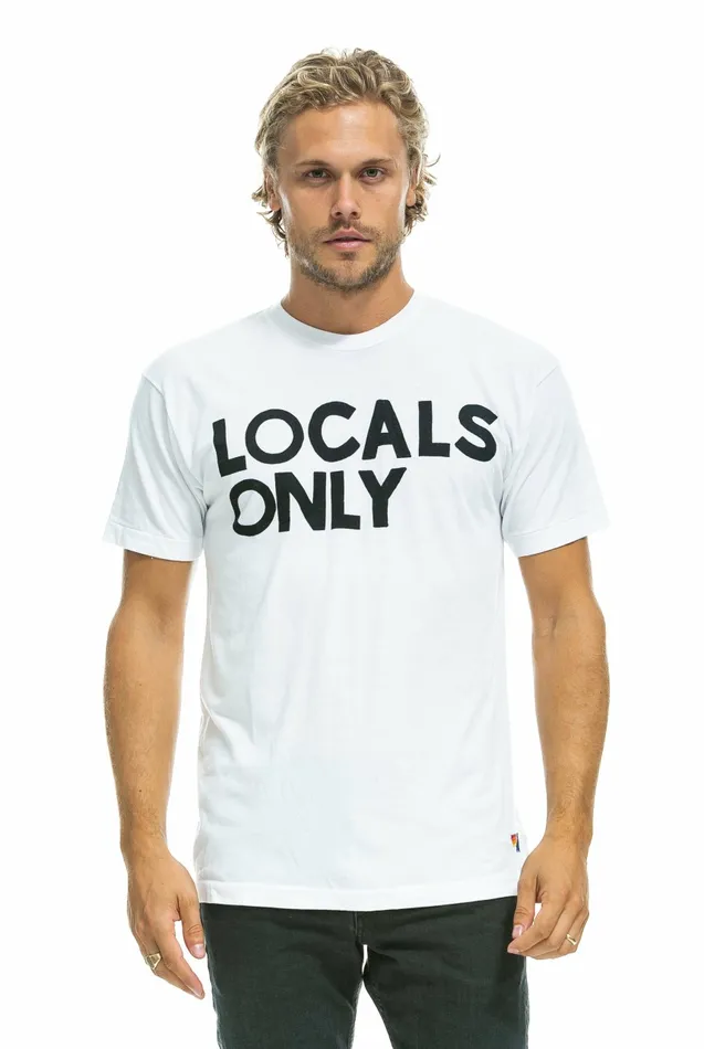 Women LOCALS ONLY TEE 8211 WHITE Aviator Nation UnisexTees Women LOCALS ONLY TEE 8211 WHITE Aviator Nation UnisexTees