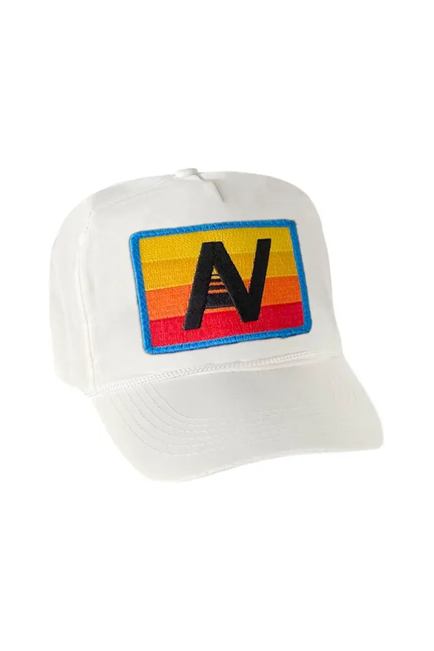Women LOGO RAINBOW 8211 VINTAGE NYLON TRUCKER HAT Aviator Nation TruckerHats Women LOGO RAINBOW 8211 VINTAGE NYLON TRUCKER HAT Aviator Nation TruckerHats