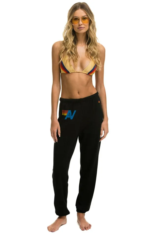 Women LOGO SWEATPANTS 8211 BLACK Aviator Nation Sweatpants