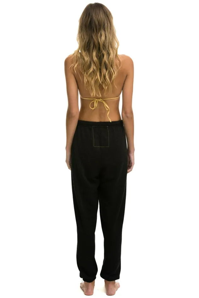 Women LOGO SWEATPANTS 8211 BLACK Aviator Nation Sweatpants Women LOGO SWEATPANTS 8211 BLACK Aviator Nation Sweatpants
