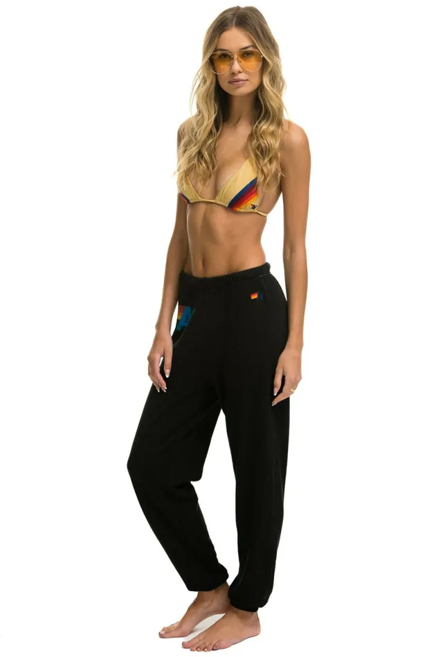 Women LOGO SWEATPANTS 8211 BLACK Aviator Nation Sweatpants Women LOGO SWEATPANTS 8211 BLACK Aviator Nation Sweatpants