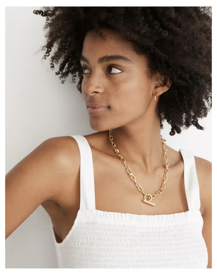 Women Lucie Smocked Tank Top Eyelet White Madewell Tops and Shirts Women Lucie Smocked Tank Top Eyelet White Madewell Tops and Shirts