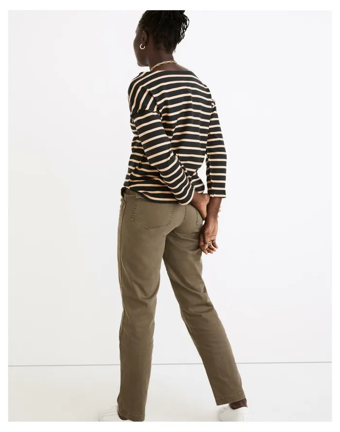 Women Luxe Long Sleeve Tee In Casler Stripe True Black Madewell Tops and Shirts Women Luxe Long Sleeve Tee In Casler Stripe True Black Madewell Tops and Shirts