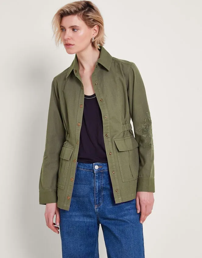 Women Lyria Embroidered Jacket Green Monsoon Casualwear