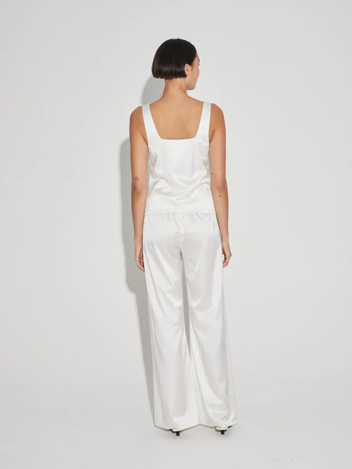 Women Maison Essentiele 8211 Button Down Vest In Optic White The UNDONE Tops