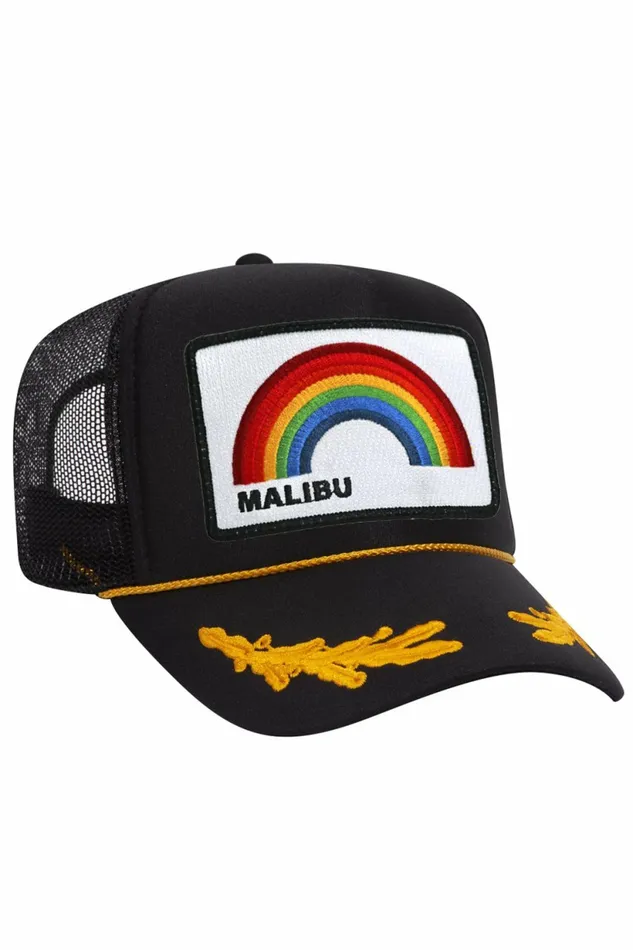 Women MALIBU RAINBOW TRUCKER HAT Aviator Nation TruckerHats