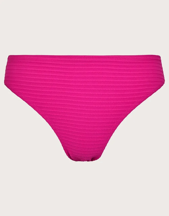 Women Maria Ribbed Bikini Bottoms Pink Monsoon Beachwear and Swimwear