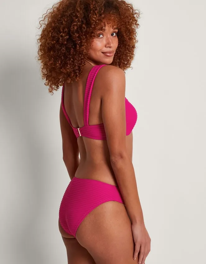 Women Maria Ribbed Bikini Top Pink Monsoon Tops and Blouses