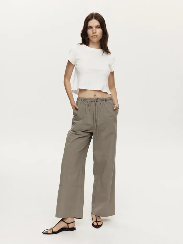 Women Marle 8211 Goldie Pant In Khaki Green Eucalyptus The UNDONE Pants
