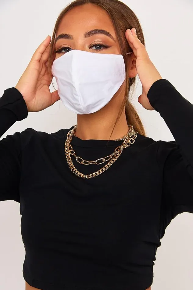 Women Masque Blanc Uni Non Homologu White Brentiny Paris Masks