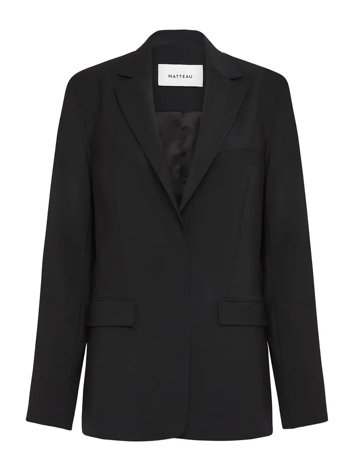 Women Matteau 8211 Black Relaxed Tailored Blazer The UNDONE Jackets