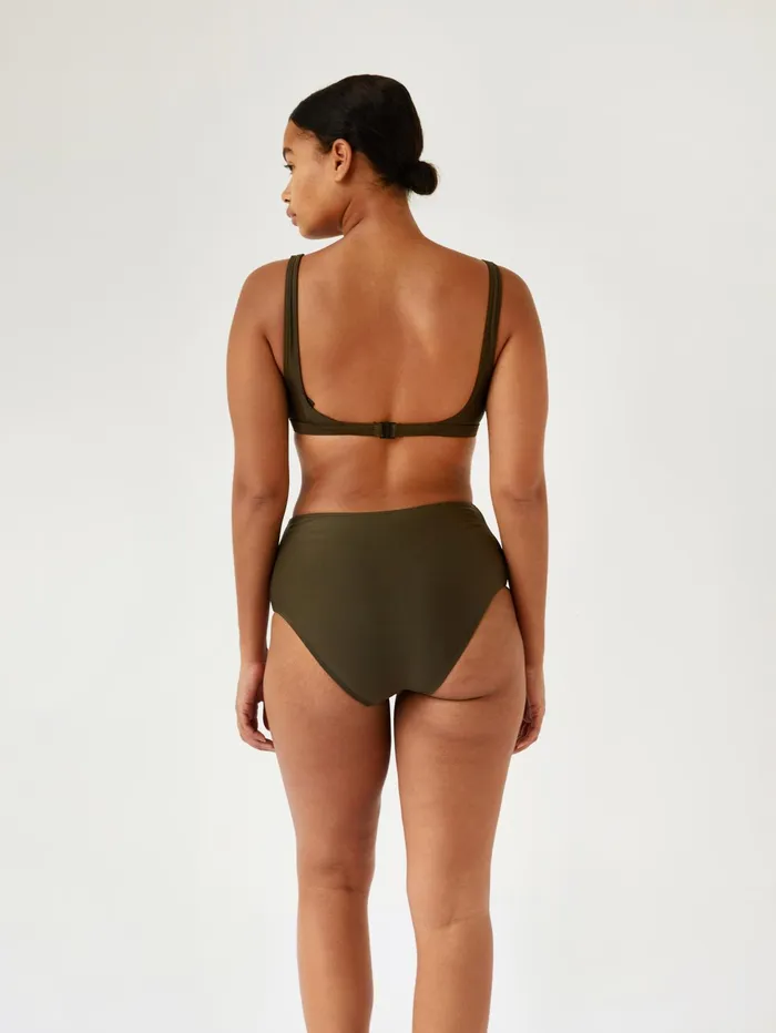 Women Matteau 8211 High Waist Brief In Khaki The UNDONE Swimwear