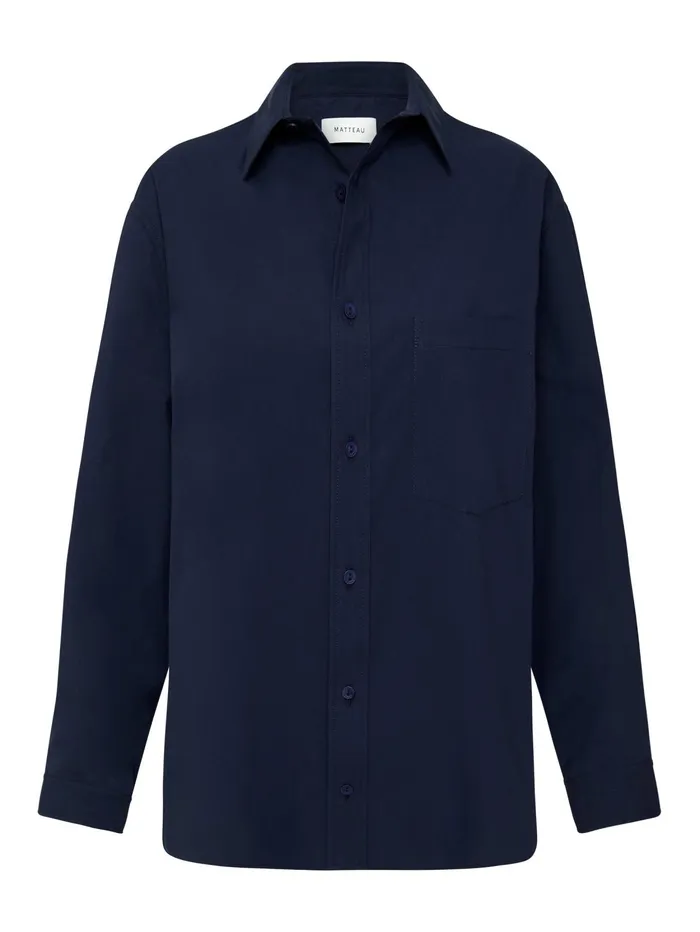 Women Matteau 8211 Relaxed Shirt In Navy The UNDONE Tops
