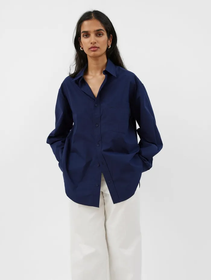 Women Matteau 8211 Relaxed Shirt In Navy The UNDONE Tops