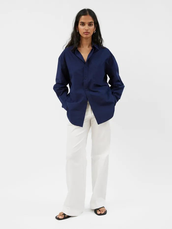 Women Matteau 8211 Relaxed Shirt In Navy The UNDONE Tops