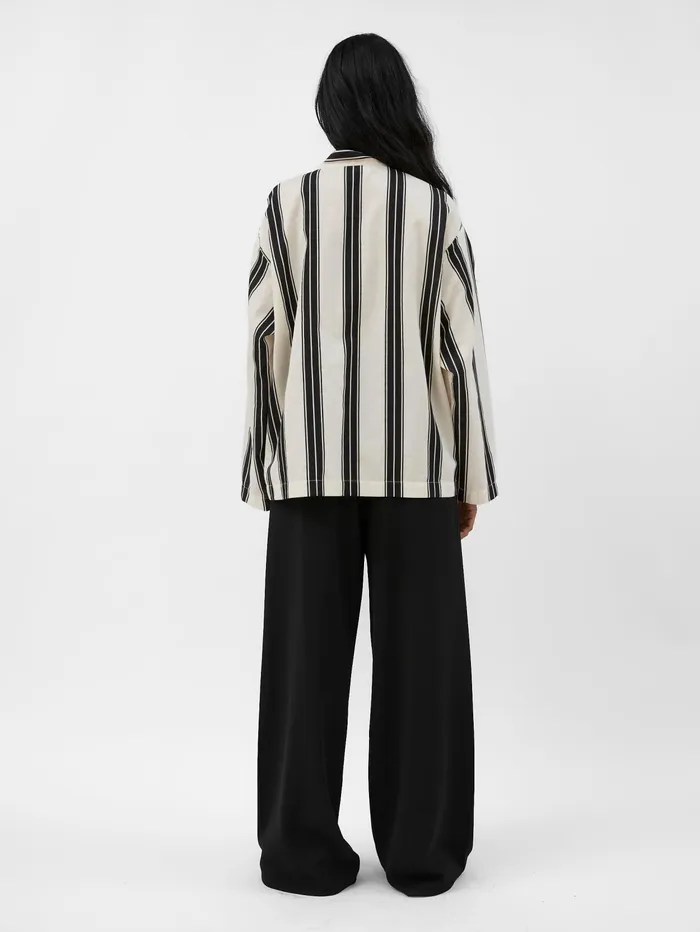 Women Matteau 8211 Relaxed Stripe Tunic In Nero Stripe The UNDONE Maternity