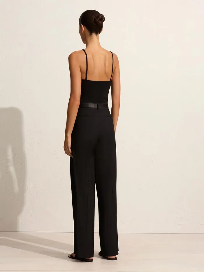 Women Matteau 8211 Square Knit Top In Black The UNDONE Tops