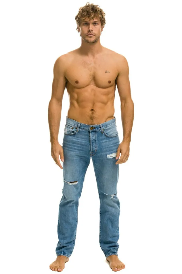 Women MEN039S CLASSIC STRAIGHT LEG DENIM JEAN 8211 SUPER LIGHT Aviator Nation