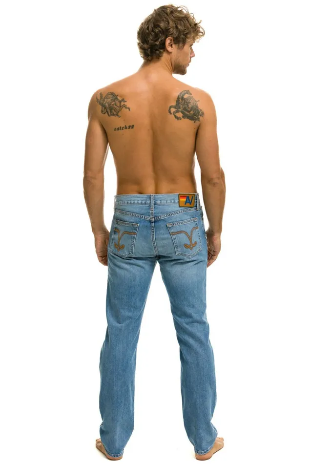 Women MEN039S CLASSIC STRAIGHT LEG DENIM JEAN 8211 SUPER LIGHT Aviator Nation Women MEN039S CLASSIC STRAIGHT LEG DENIM JEAN 8211 SUPER LIGHT Aviator Nation